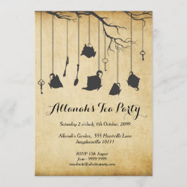 Convite Alice no tea party do aniversário de Unbirthday do
