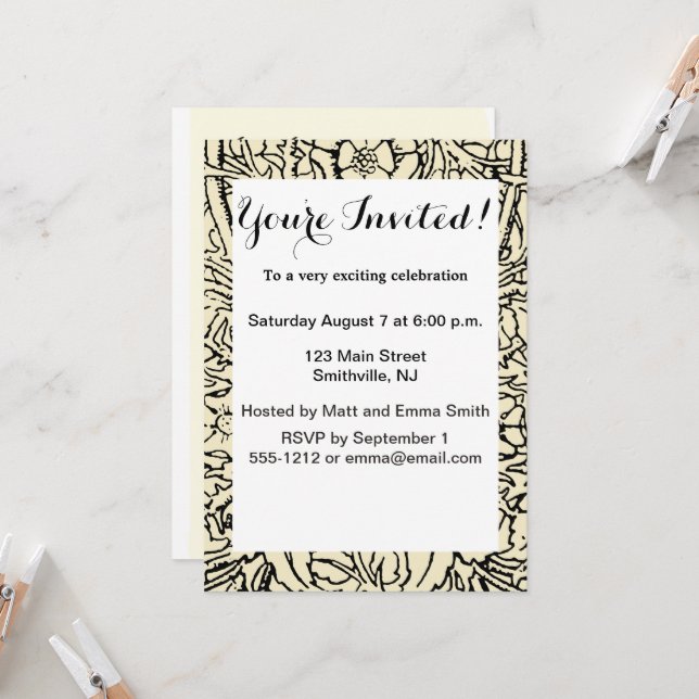 Convite Alice White Rabbit Classic Wonderland (Frente/Verso In Situ)