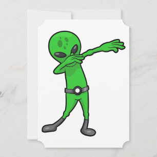 Convite alienígena de dabbing halloween
