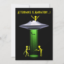 Convite Alienígena engraçada 🎅 Festa 🛸 OVNI Halloween