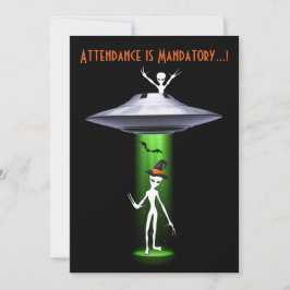 Convite Alienígena engraçada 🎅 Festa 🛸 OVNI Halloween