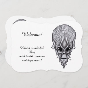 Convite Alienígena Face, Adicione O Texto