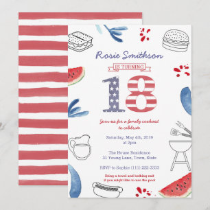 Convite All-American 18th Festa de aniversário, 4th Julia