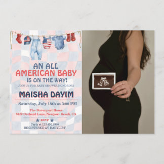 Convite All American Baby 4th of July Baby shower Photo