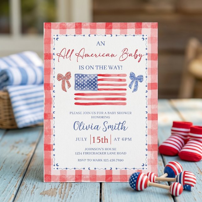 Convite All American Baby Shower Invitation (Criador carregado)