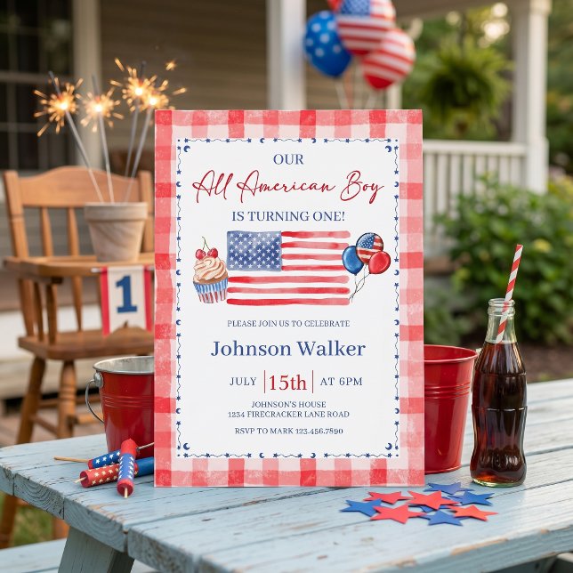 Convite All American Birthday Invitation (Criador carregado)