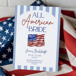 Convite All American Bride Bachelorette Invitation