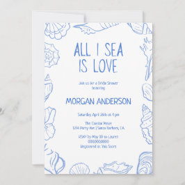 Convite All I Sea is Love Bridal Shower