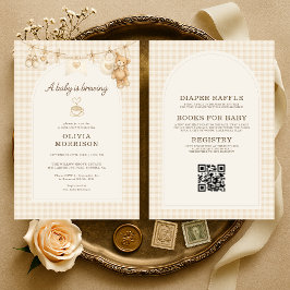 Convite All in One Baby is Brewing Coffee Baby Shower