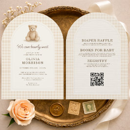 Convite All in One Bearly Wait Baby Shower