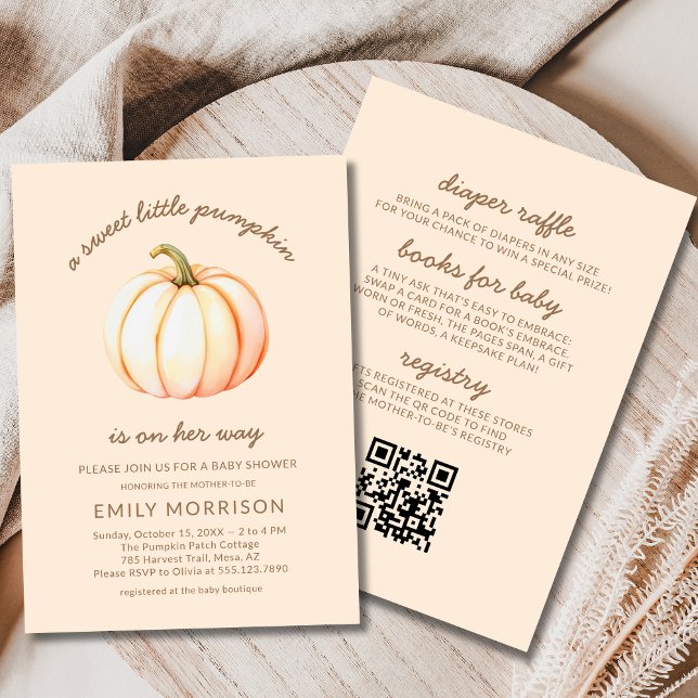 Convite All in One Boho Sweet Little Pumpkin Baby Shower (Criador carregado)