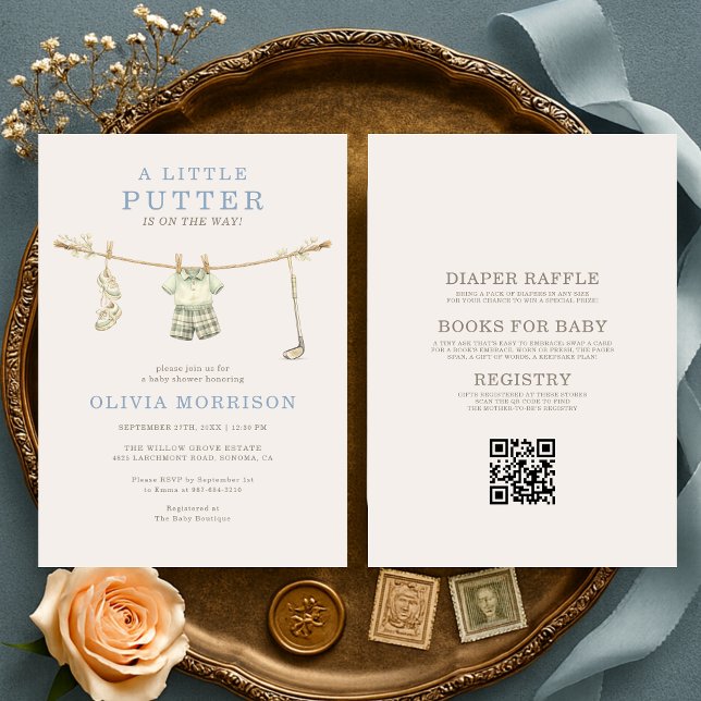 Convite All in One Little Putter Golf Baby Shower (Criador carregado)
