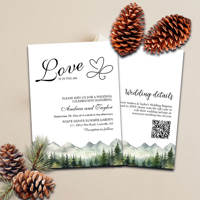 Convite All in One Love está no Air QR Code Wedding (Criador carregado)