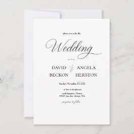 Convite All-In-One Neutral Modern Boho Wedding 