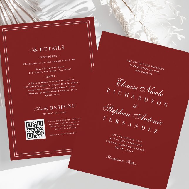 Convite All in One Old Money Wedding (Criador carregado)