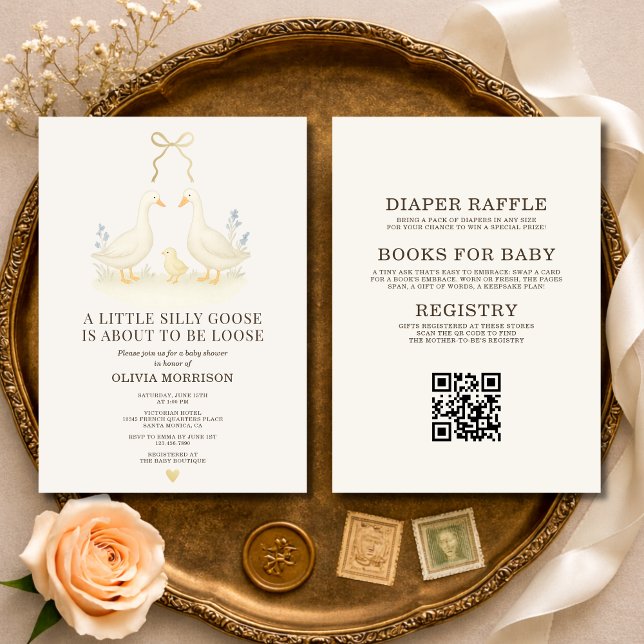 Convite All in One Silly Goose Baby Shower Invitation (Criador carregado)