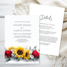 All in One Sunflowers and Roses Wedding