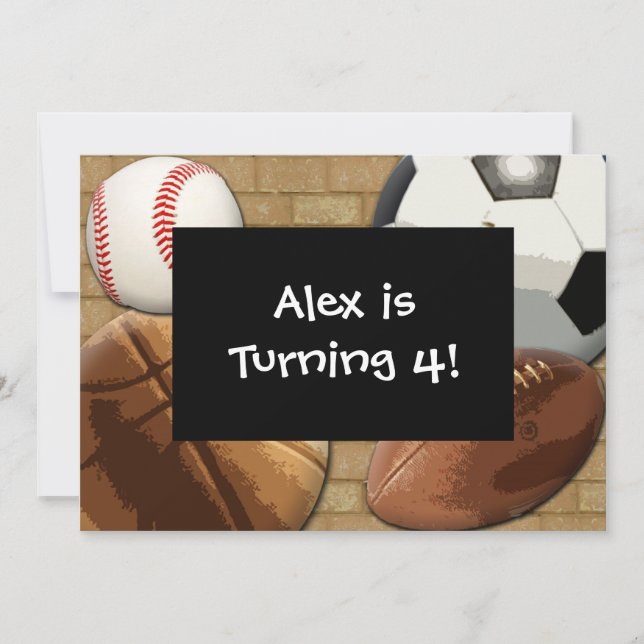 Convite All-star do costume do aniversário dos (Frente)