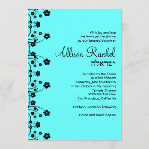 Convite Allison Sweet Flowers Blue