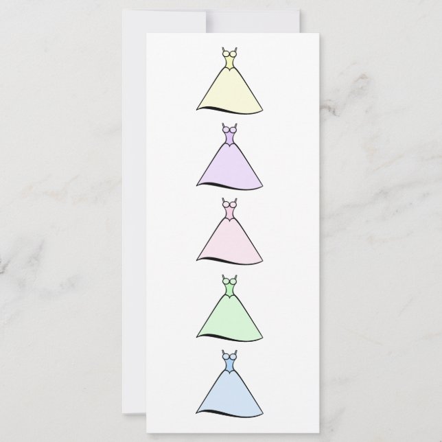 Convite Almoço da dama de honra - vestidos (Frente)