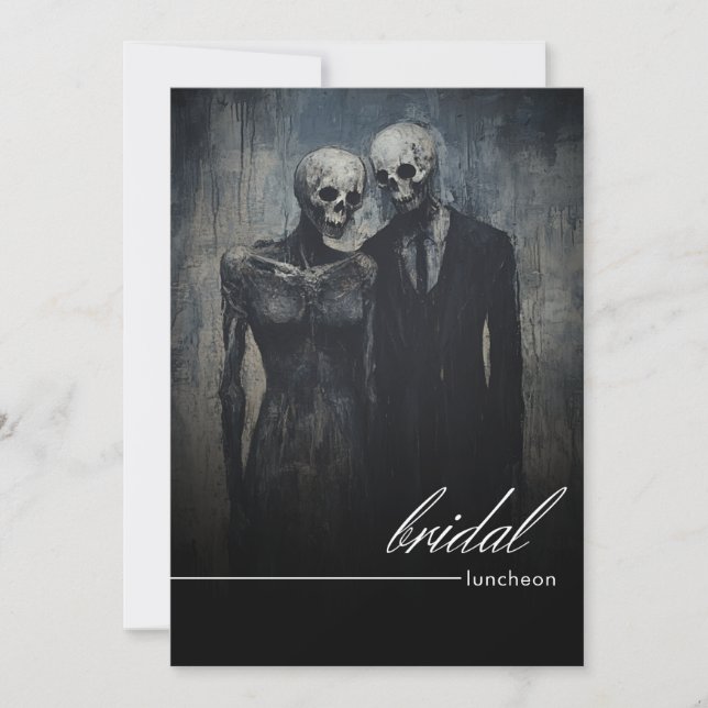 Convite Almoço da Noite Escura do Roxo Romance Bridal (Frente)