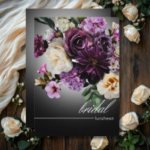 Almoço da Noite Escura do Roxo Romance Bridal