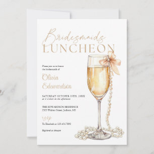 Convite Almoço das Damas de Honra Champanhe Prosecco