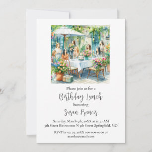 Convite Almoço de Aniversário Senhoras Chiques 