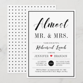 Convite Almoço de Ensaios de Casamento com Tipografia Mode