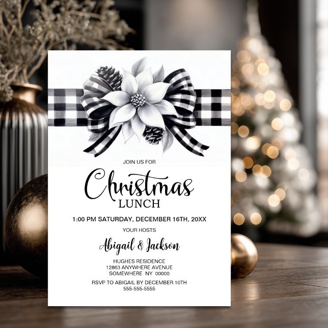 Convite Almoço de Natal com Xadrez de Búfalo (Criador carregado)