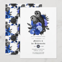 Almoço de Noivas em Azul Real com Flores e Corujas