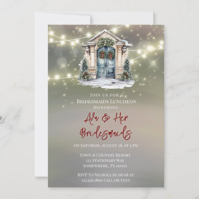 Convite Almoço de Pontas Leves do Decor Vermelho Verde (Frente)