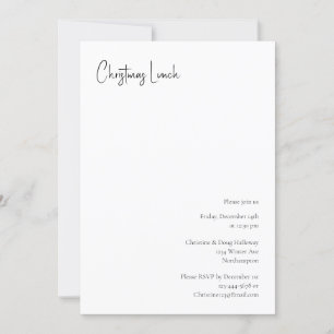 Convite Almoço de Script de Natal Moderno