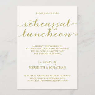 Convite Almoço elegante do ensaio
