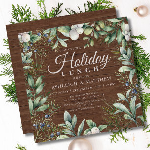 Convite Almoço Russo de Natal Floral