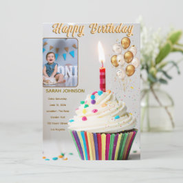 Convite Almofada de Celebração de Aniversário