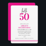 Convite Alô DIVERTIDO 50 moderno, cor-de-rosa 50 festa de<br><div class="desc">por kat massard / WWW.SIMPLYSWEETPAPERIE.COM Adorem o design,  mas gostariam de ver algumas mudanças - outro esquema de cores,  produto,  adicionar uma fotografia ou adaptar para uma ocasião diferente - sem preocupações,  simplesmente contactem-me,  kat@simplysweetPAPERIE.com Tenho o prazer de ajudar!</div>