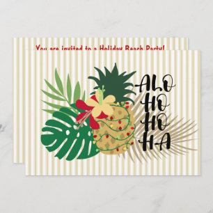 Convite ALO-HO-HO-HA-HA-abacaxi tropical havaiano