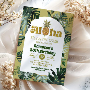 Convite Aloha Abacaxi Tropical Aloha Aloha, Jungle