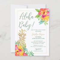 Aloha Baby Tropical Floral Chá de Abacaxi