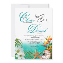 Aloha Beach Weding Plumeria Frangipani Nautilus