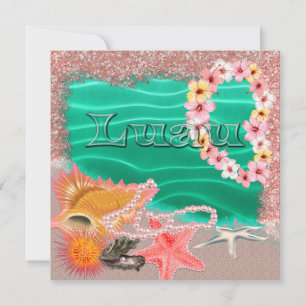 Convite Aloha Havaiana Luau