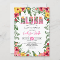 Aloha Hawaiian Girl Tropical Chá de fraldas