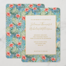 Convite Aloha Hibiscus Floral