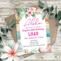 Aloha Luau Aniversário Tropical de Adultos