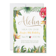 Aloha Luau Birthday Tropical Floral Party