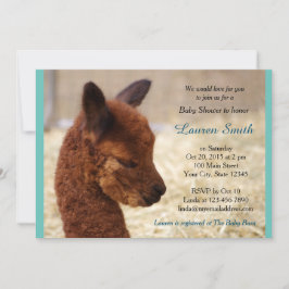 Convite Alpaca Baby Shower Invices Boy