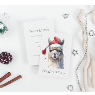 Convite Alpaca de Natal bonito, personalizado