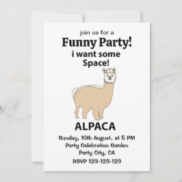 Convite Alpaca, quero um pouco de espaço