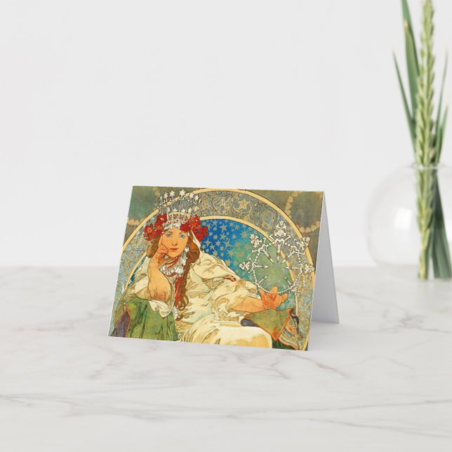 Convite Alphonse Mucha Art Nouveau Princess Hyacinth (Frente)